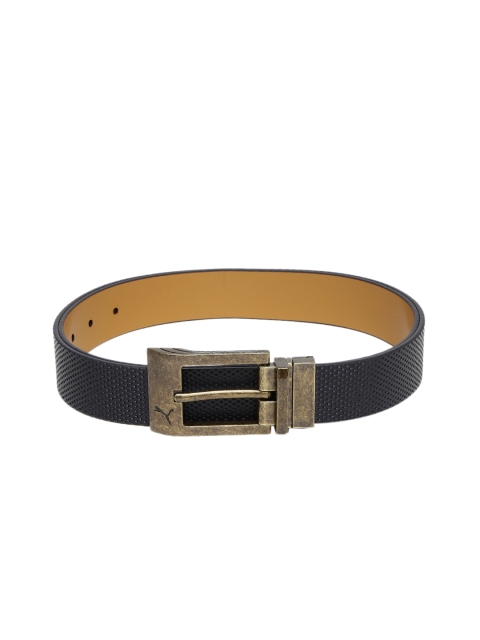 

Puma Men Black & Brown Back Spin CTL Reversible Leather Belt