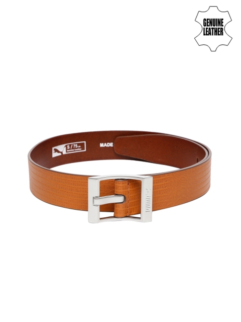 

PUMA Unisex Tan Brown Genuine Leather Belt
