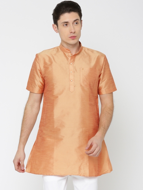 

Khoday Williams Men Orange Solid Straight Kurta