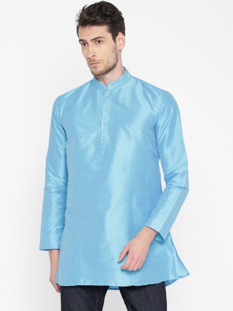 

Khoday Williams Men Blue Solid A-Line Kurta