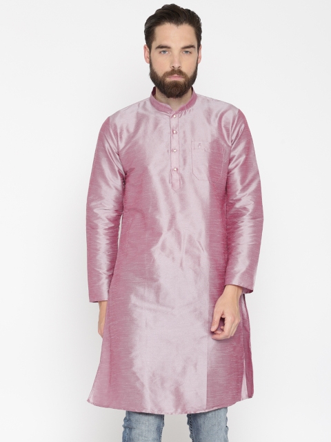 

Khoday Williams Men Lavender Solid Straight Kurta