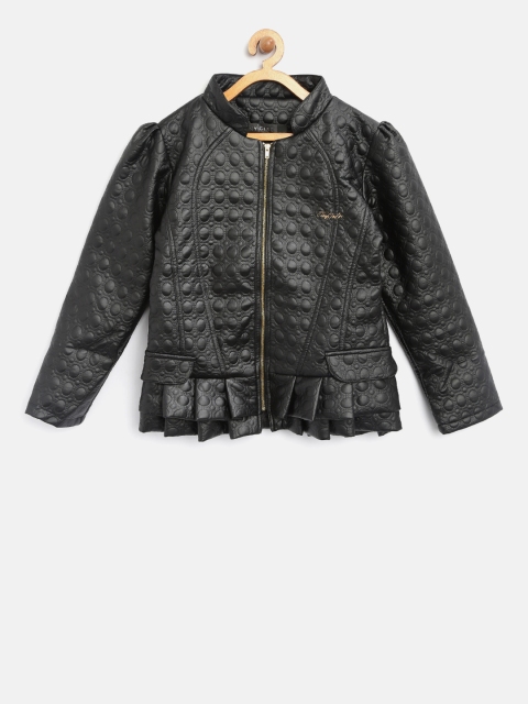 

Tiny Girl Black Self-Design Tailored Jacket