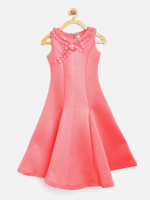 

Tiny Girl Coral Pink Solid Maxi Dress