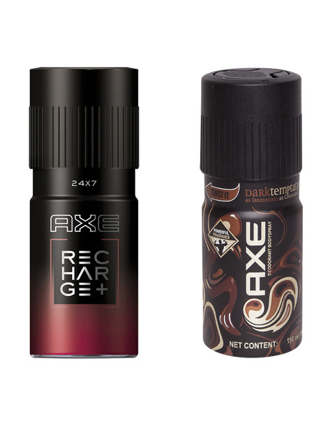 

AXE Dark Temptation Men Deodorant Body Spray 150 ml & Recharge+ Deodorant 150 ml &, Black