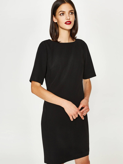

OVS Women Black Solid A-Line Dress