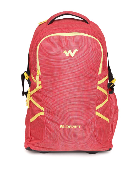 

Wildcraft Unisex Red Voyager Patterned Trolley Backpack