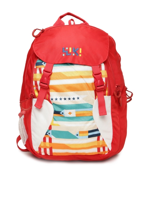 

Wildcraft Women Red & Red Flip Graphic Backpack