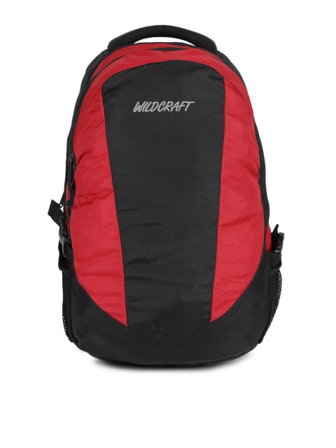 

Wildcraft Unisex Red & Black Colourblocked Backpack