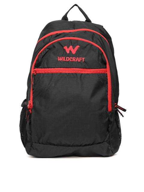 

Wildcraft Unisex Black Self-Checked Backpack