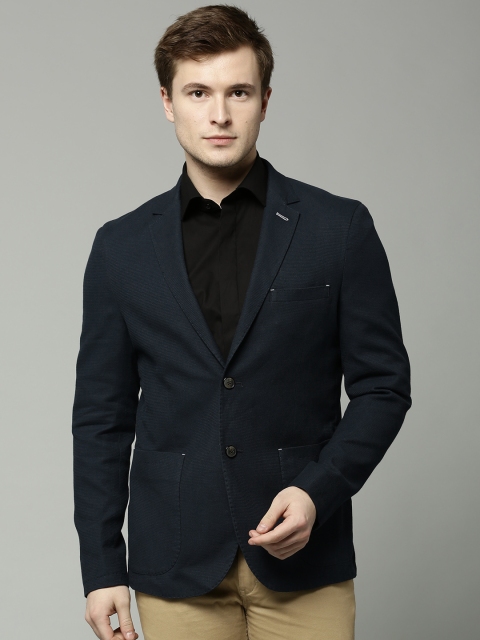 

Marks & Spencer Men Navy Single-Breasted Modern Slim Fit Formal Blazer, Navy blue