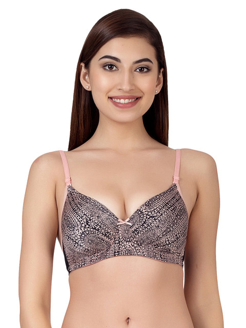 

Clovia Padded Non-Wired Multiway T-Shirt Bra, Black