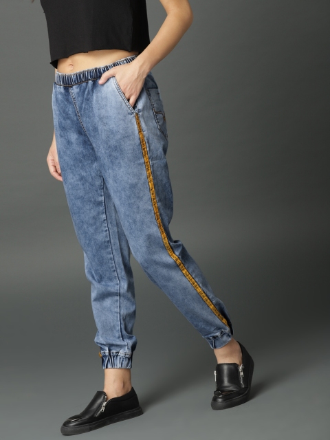 

Roadster Women Blue Jogger Mid-Rise Clean Look Stretchable Jeans