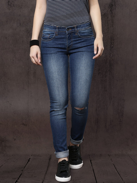 

Roadster Women Blue Skinny Fit Mid-Rise Clean Look Stretchable Jeans
