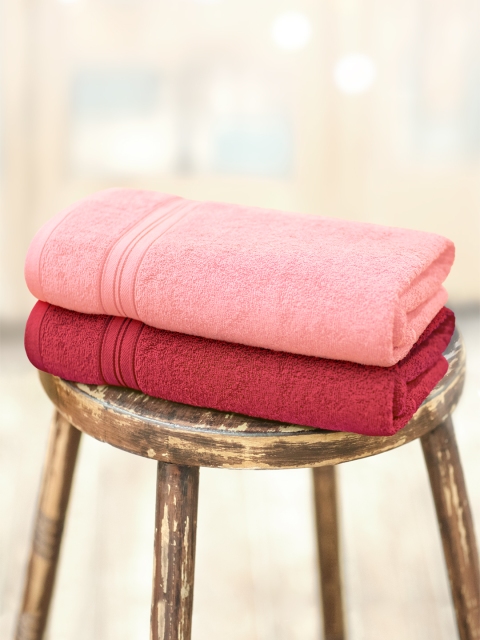 

Swiss Republic Essential Plus Collection 460 GSM Set of 2 bath towels, Red