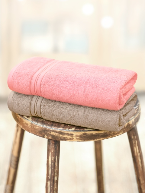 

Swiss Republic Essential Plus Collection 460 GSM Set of 2 bath towels, Pink