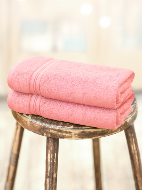 

Swiss Republic Essential Plus Collection 480 GSM Set of 2 bath towels, Pink