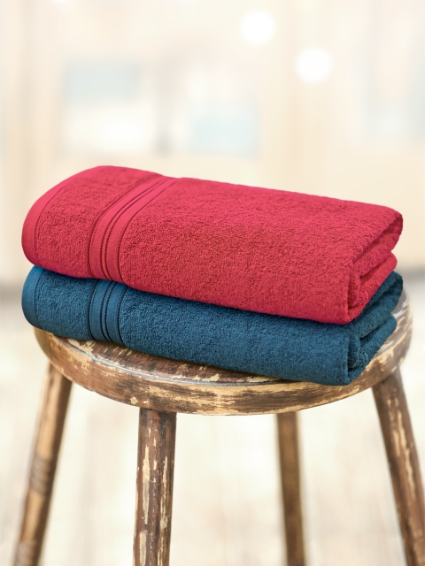 

Swiss Republic Essential Plus Collection 460 GSM Set of 2 bath towels, Red