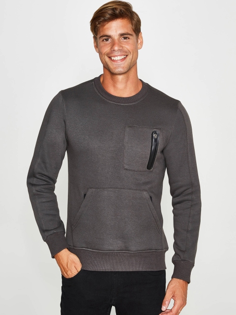 

OVS Men Charcoal Grey Sweatshirt