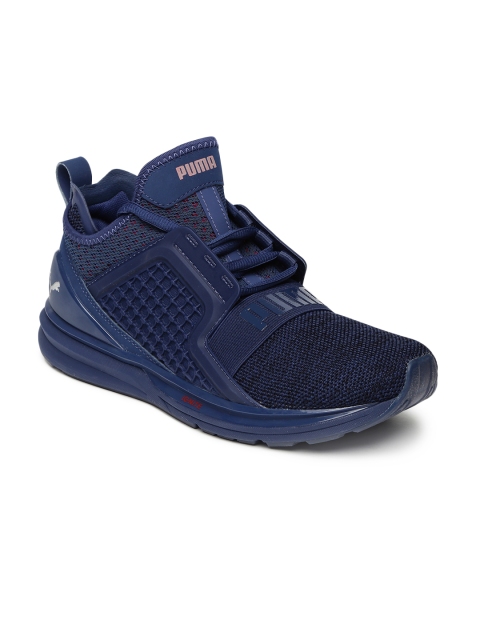 

Puma Unisex Blue Solid Mesh Mid-Top IGNITE Limitless Sneakers