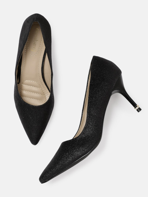

DressBerry Women Black Embellished Pumps