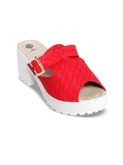 

meriggiare Women Red Solid Sandals