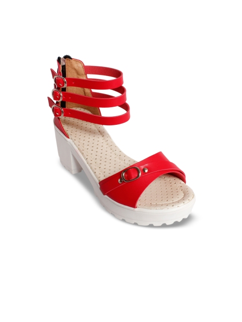 

meriggiare Women Red Solid Sandals