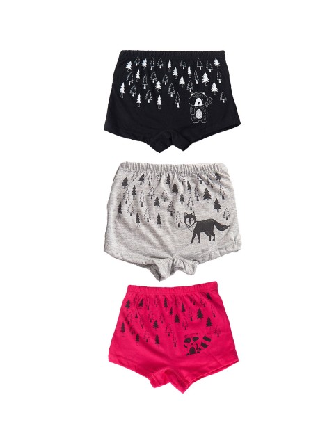 

Plan B Girls Pack of 3 Printed Boxers, Multi