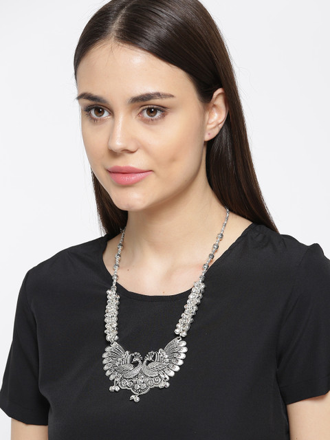

Priyaasi Oxidised Silver-Plated Necklace