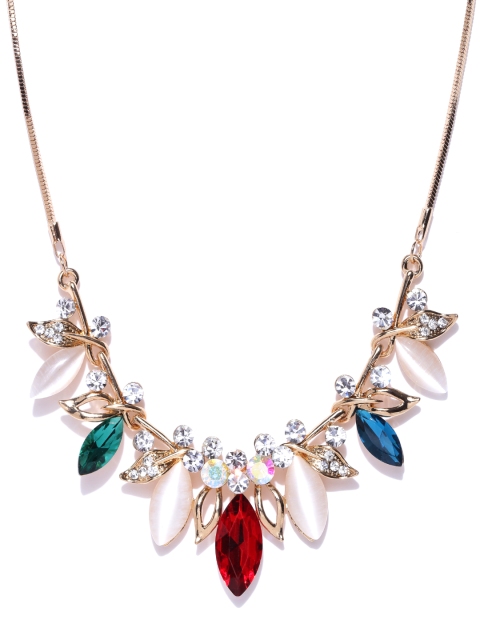 

PRITA Multicoloured Stone-Studded Handcrafted Necklace, Multi