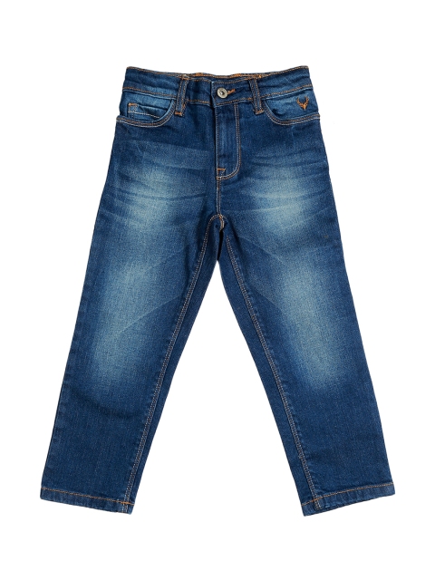 

Allen Solly Junior Boys Blue Regular Fit Mid-Rise Clean Look Jeans
