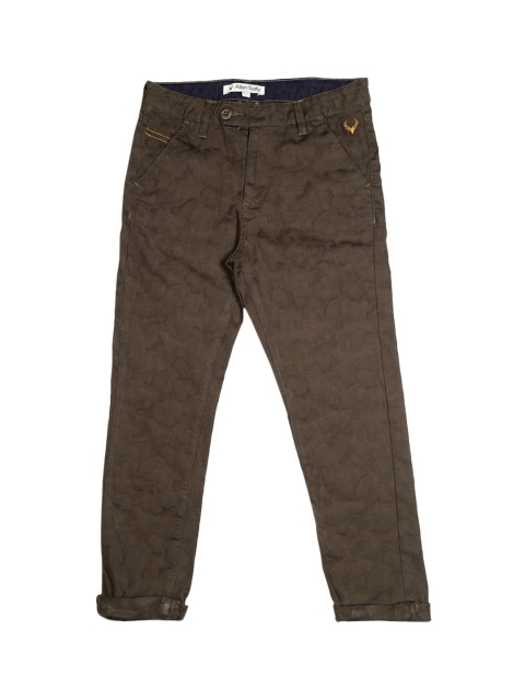 

Allen Solly Junior Boys Olive Green Regular Fit Self Design Chinos