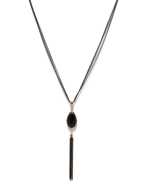 

Ayesha Black Metal Multi-Stranded chain