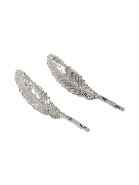 

Ayesha Silver-Toned Embellished Bobby Pins