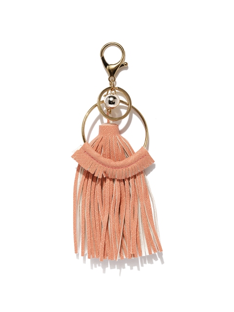 

Ayesha Women Peach & Gold-Toned Keychain