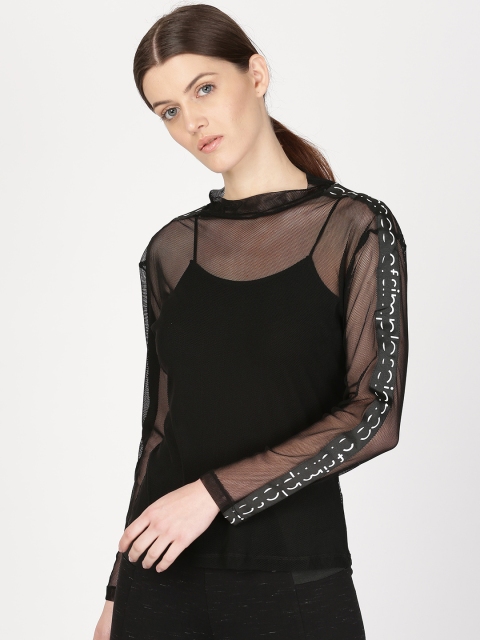 

ether Women Black Solid Top