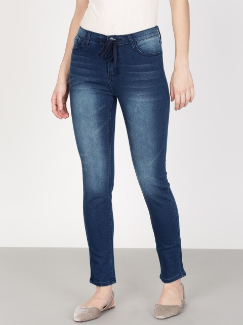 

ether Women Blue Regular Fit Mid-Rise Clean Look Stretchable Jeans