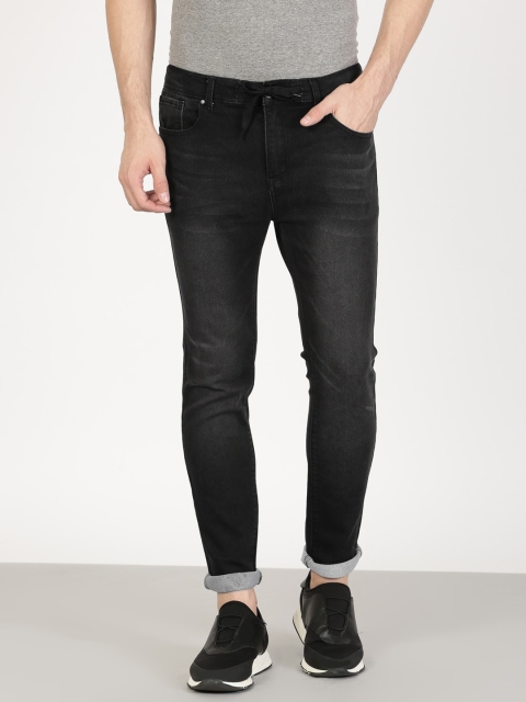 

ether Men Black Slim Fit Mid-Rise Clean Look Stretchable Jeans