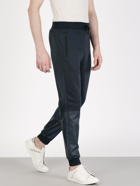 

ether Men Navy Blue Solid Joggers