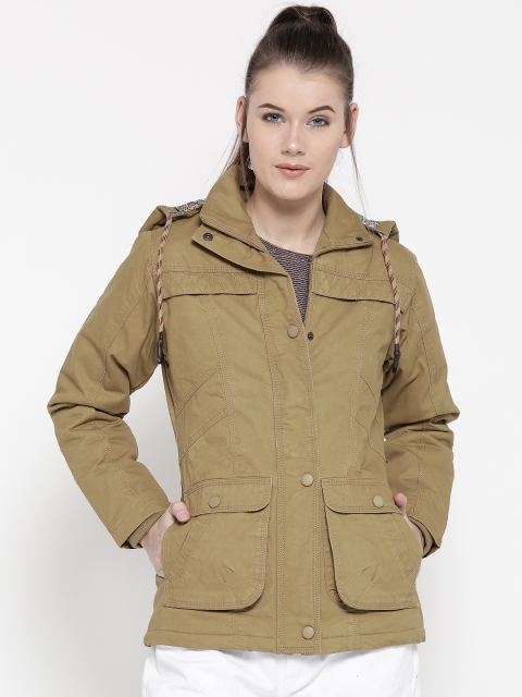 

Monte Carlo Women Khaki Hooded Tailored Jacket