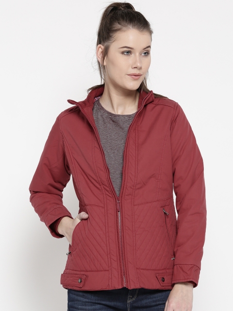 

Monte Carlo Women Red Solid Quilted Jacket