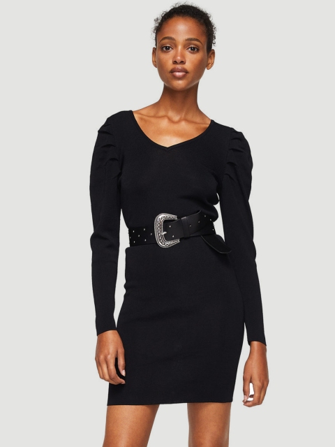 

MANGO Women Black Solid Bodycon Dress