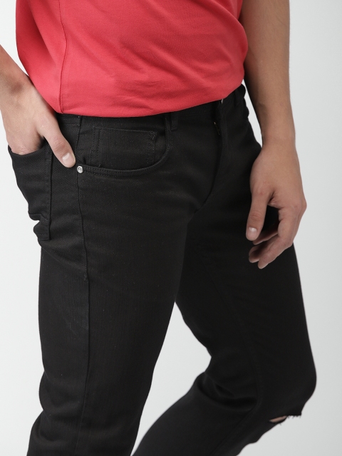 

Mast & Harbour Men Black Skinny Fit Mid-Rise Clean Look Stretchable Jeans