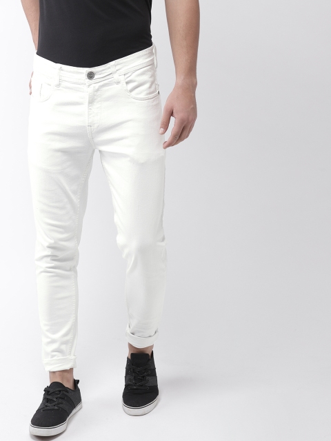 

Mast & Harbour Men White Regular Fit Mid-Rise Clean Look Stretchable Jeans