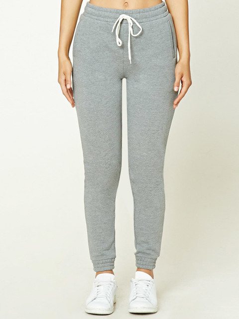 

FOREVER 21 Women Grey Regular Fit Solid Joggers