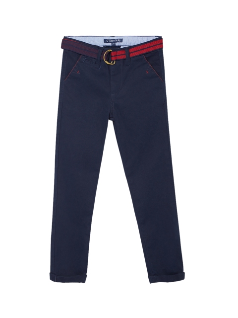

Allen Solly Junior Boys Navy Blue Regular Fit Solid Chinos