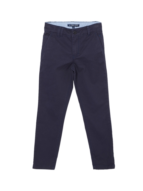 

Allen Solly Junior Boys Navy Blue Regular Fit Solid Regular Trousers