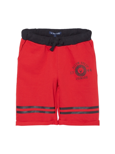 

Allen Solly Junior Boys Red Printed Regular Fit Regular Shorts