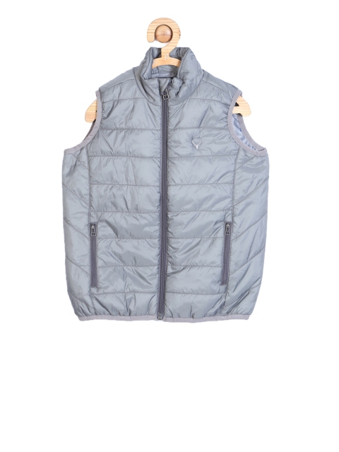 

Allen Solly Junior Boys Grey Solid Open Front Jacket