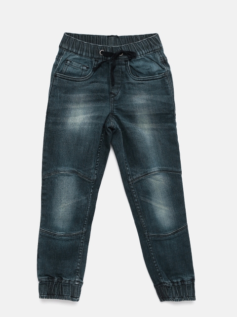

Flying Machine Boys Blue Slim Fit Mid-Rise Clean Look Joggers