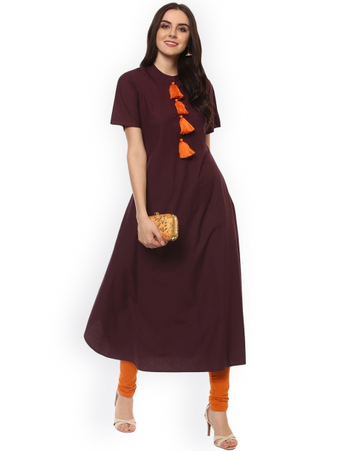

La Firangi Women Brown Solid Anarkali Kurta